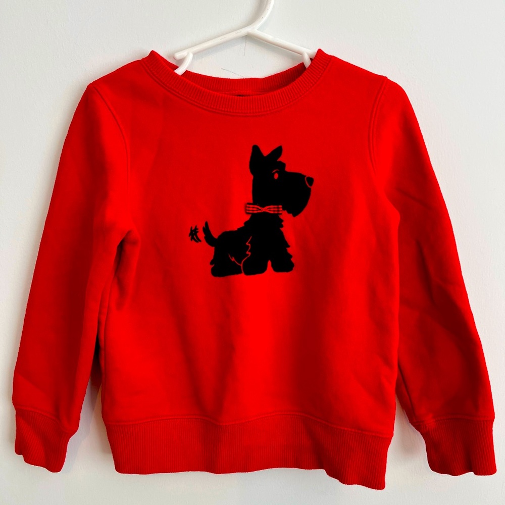 Red and black kids holiday sweatshirt | 4T | Scottie Dog | Sonoma Lifestyle